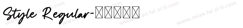 Style Regular字体转换